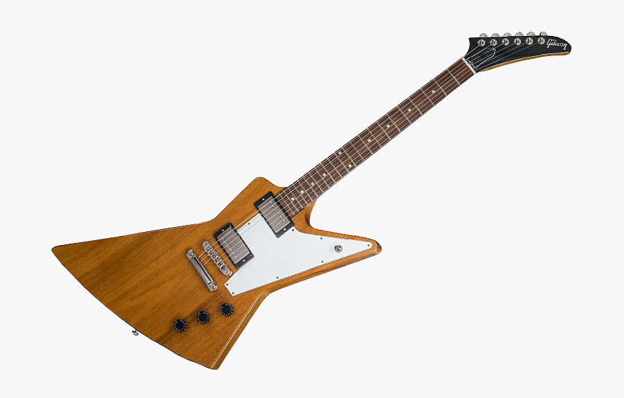 Transparent Bass Guitar Clipart Black And White - Gibson Explorer, Transparent Clipart
