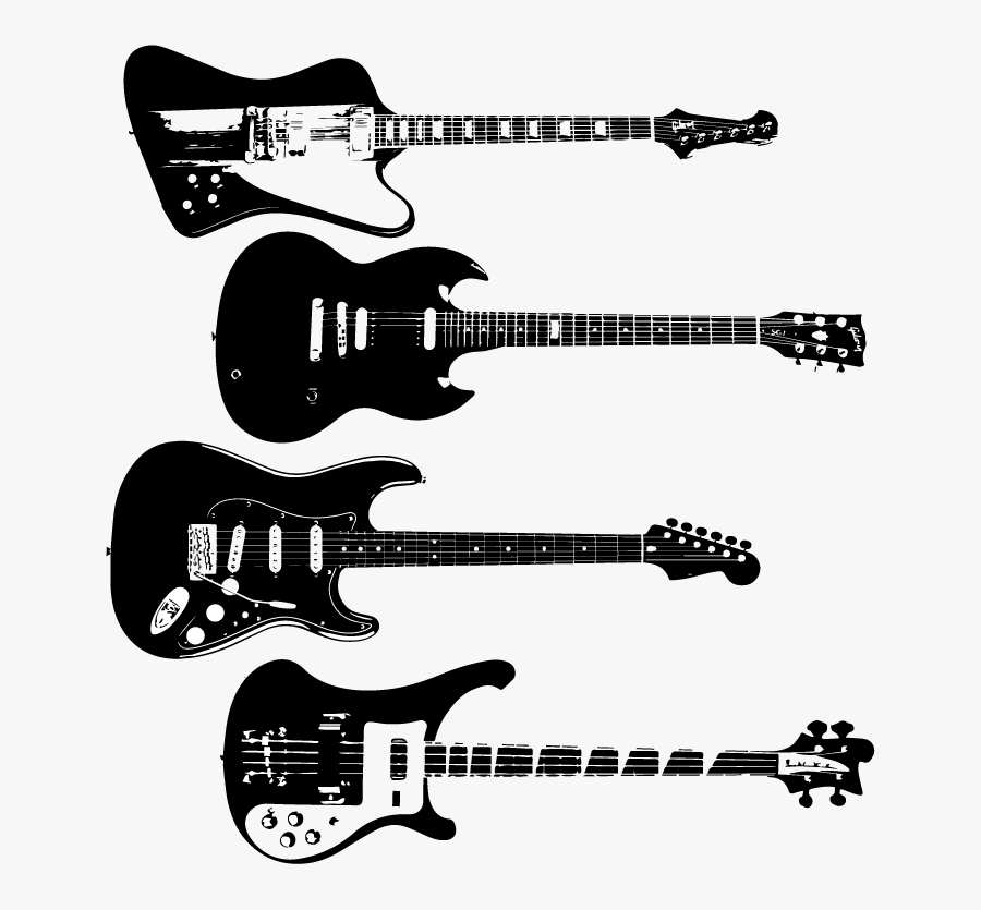 Transparent Bass Silhouette Clipart Electric Guitar Silhouette Png