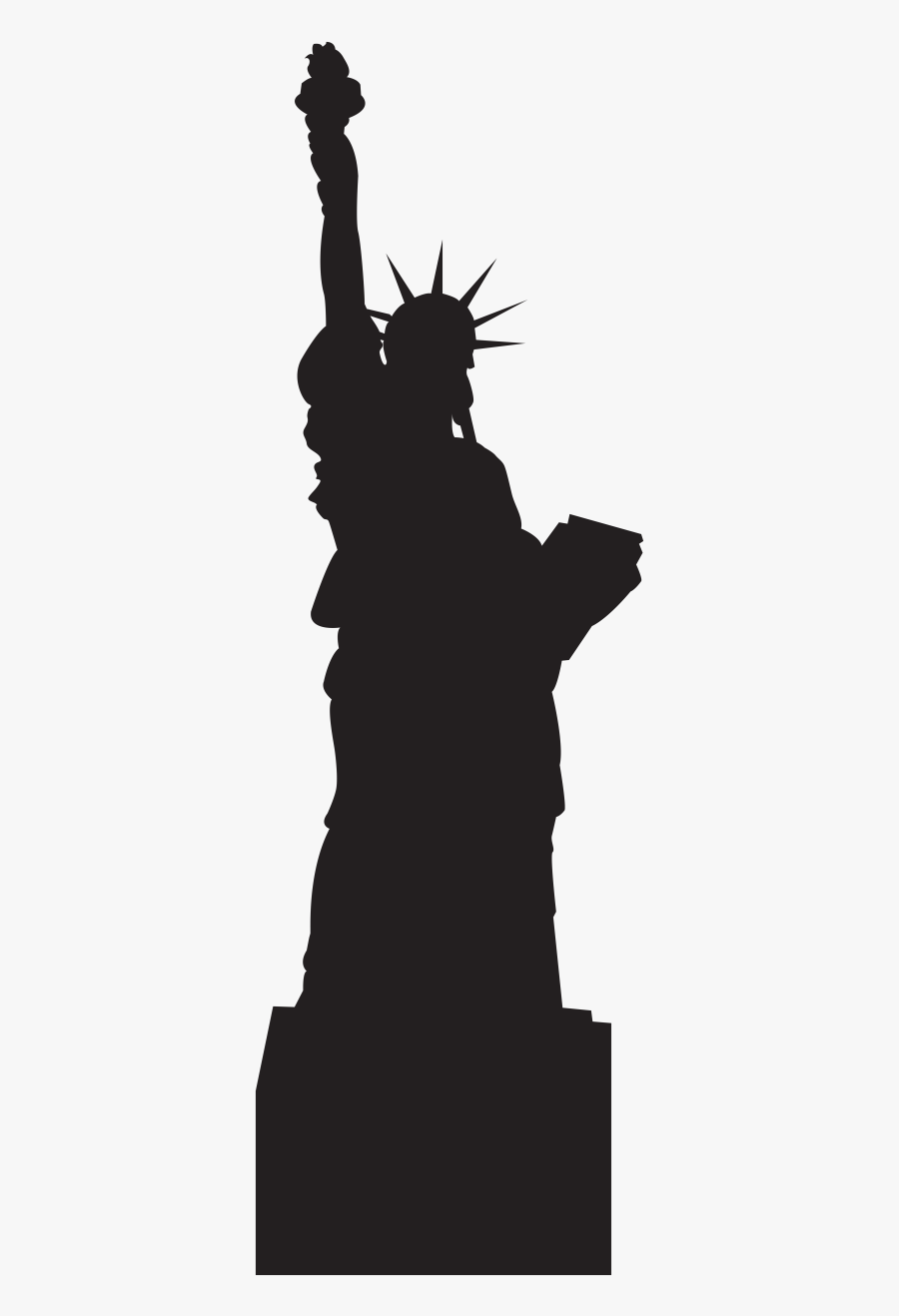Statue Of Liberty Silhouette Png, Transparent Clipart