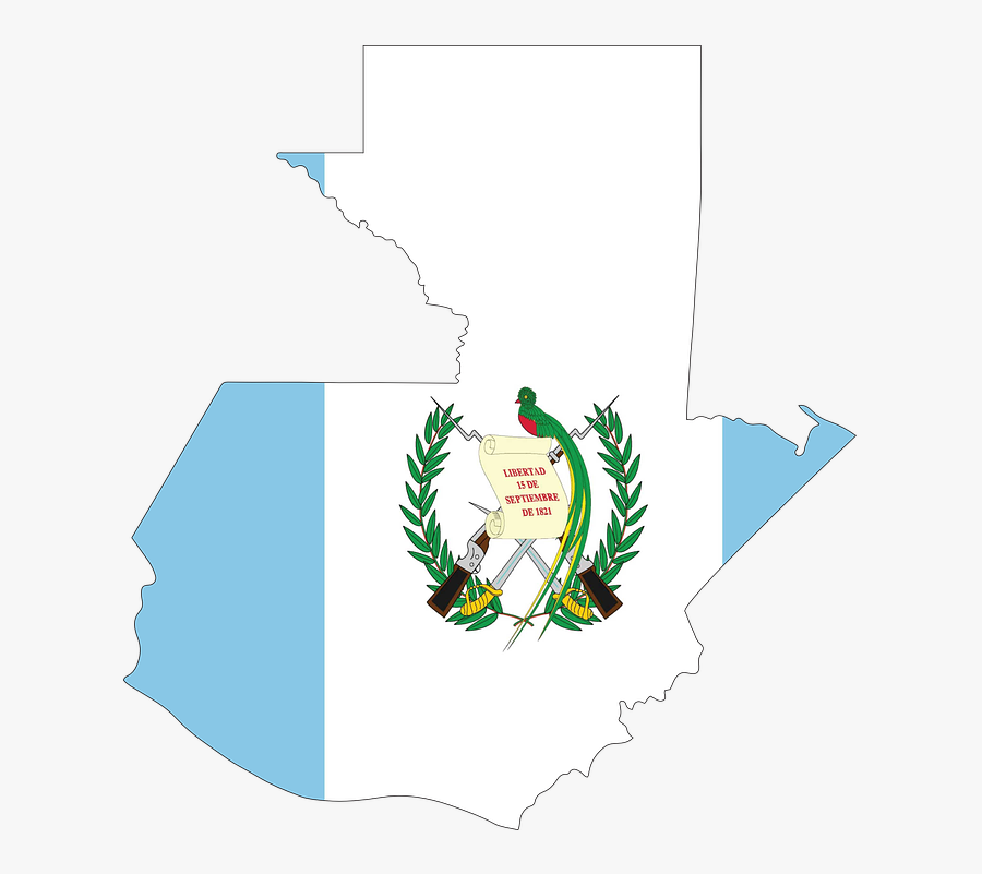 Guatemala Map Flag - Puerto Rico Y Guatemala, Transparent Clipart