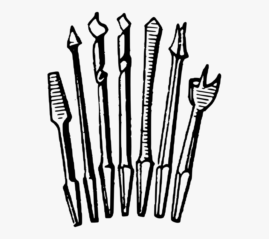 Drill, Carpenter, Tool, Woodworker, Woodworking - Drill Bits Clipart, Transparent Clipart