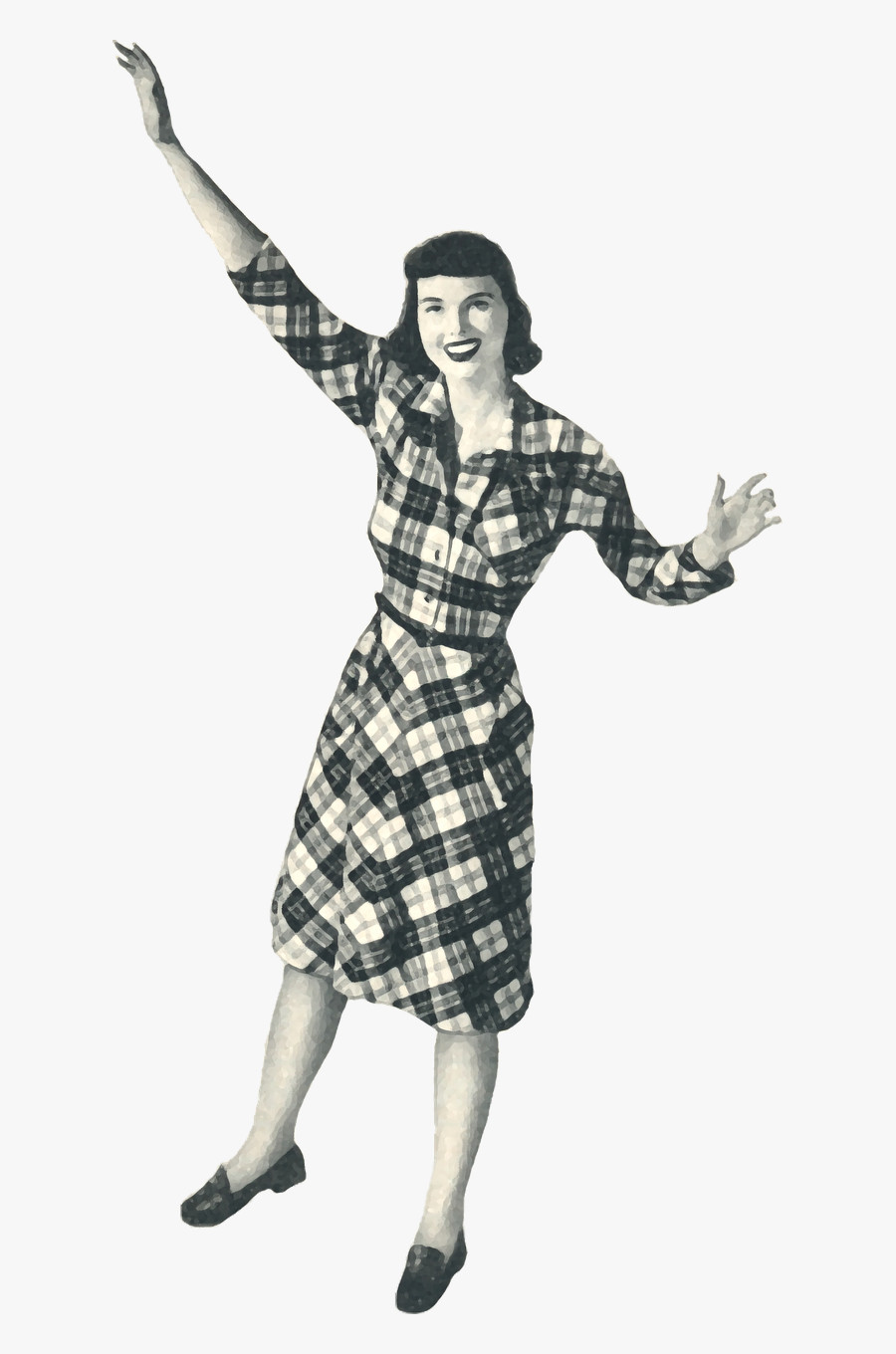 Woman Lady Vintage Retro Sets Png - Old Fashioned Week, Transparent Clipart