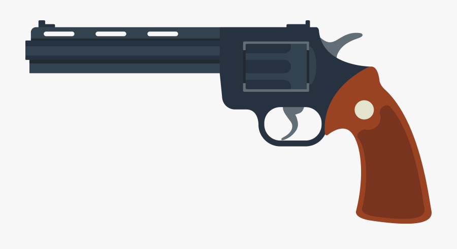 Transparent Shotgun Revolver - Vector Pistol Png, Transparent Clipart