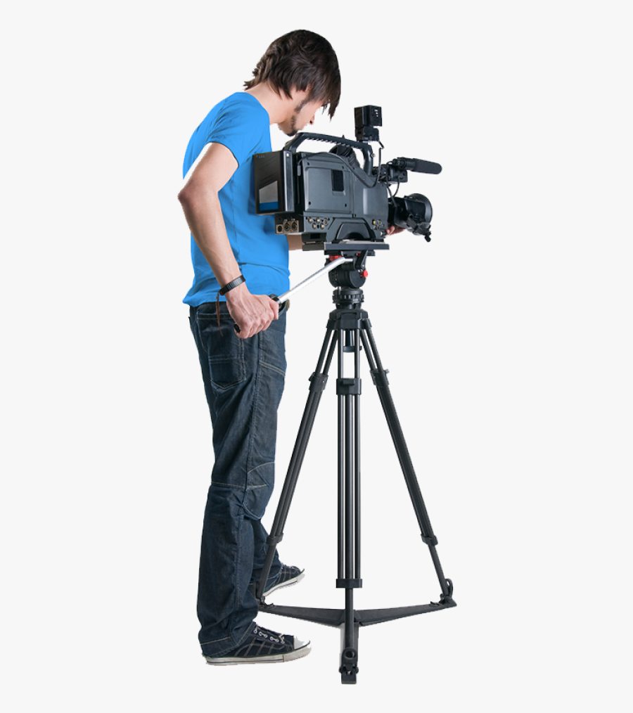 Camera Man White Background, Transparent Clipart