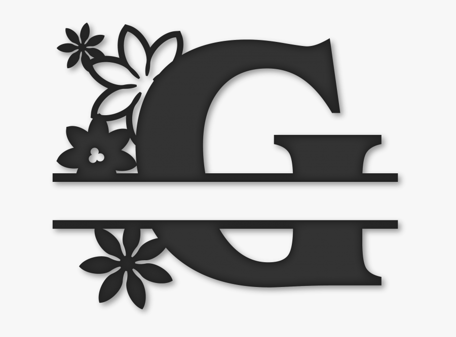 Download Flower Clipart Monogram Picture G Split Monogram Svg Free Transparent Clipart Clipartkey