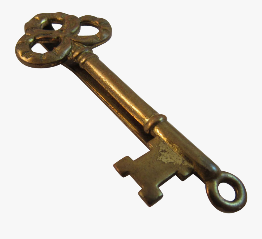 Vintage Ottavia Germany Brass Key Money Clip Or Tie - Brass, Transparent Clipart
