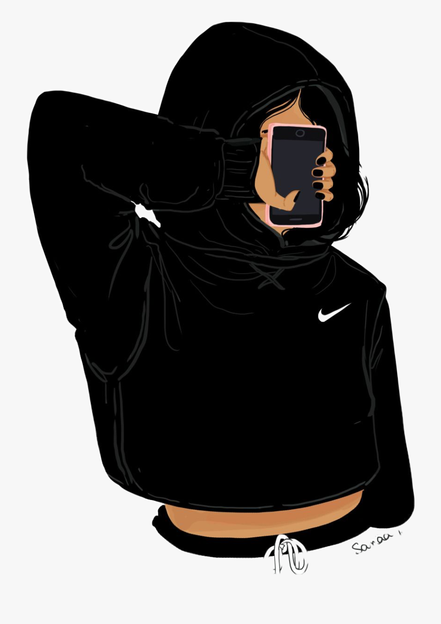 Nike Hoodie Girldrawing Girloutline Drawing Outline 1080 X 1080 Drawing Free Transparent Clipart Clipartkey