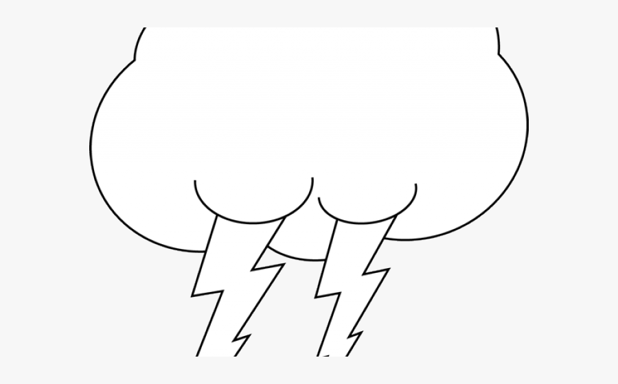 Thunder Clipart Dark Clouds - Illustration, Transparent Clipart