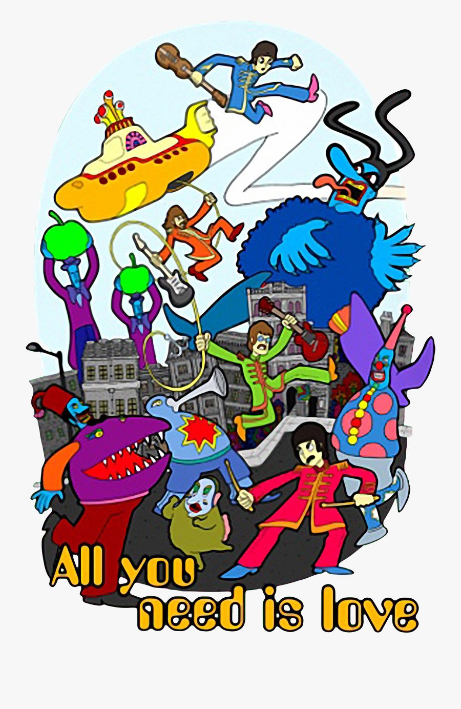 Beatles Yellow Submarine Blue Meanies Clipart , Png - Beatles Yellow Submarine Blue Meanies, Transparent Clipart