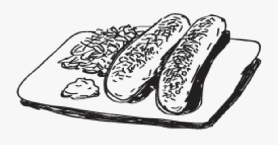 Pecan Drawing Fast Food Line And The Great American - Sketch, Transparent Clipart