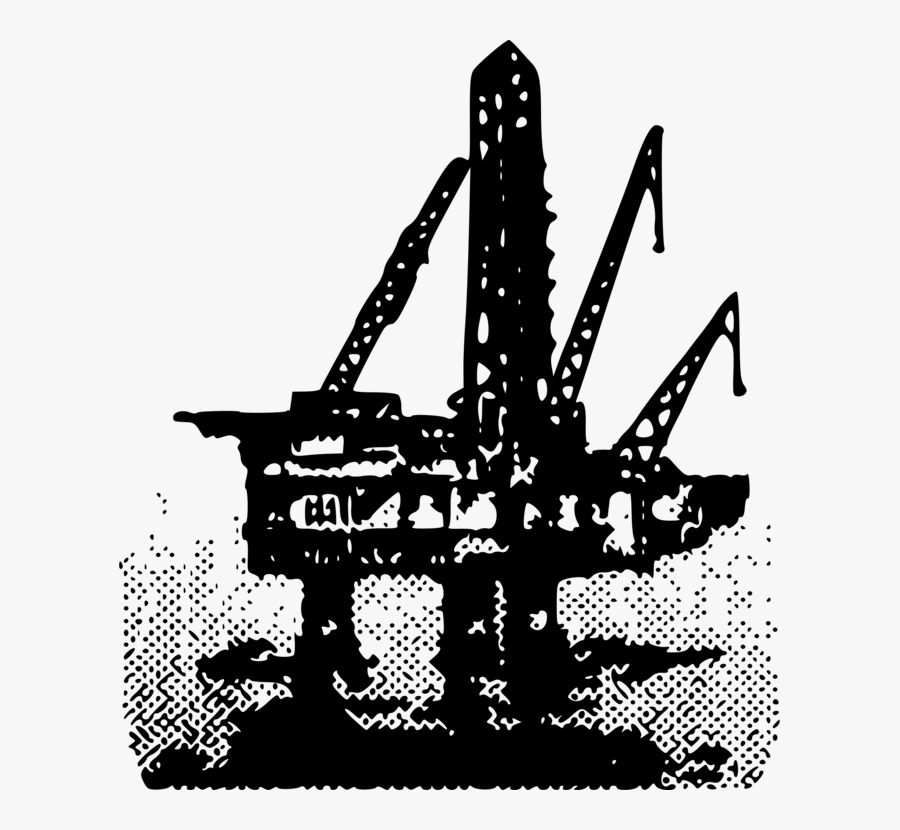 Line Art,art,blackandwhite - Oil Rig Clip Ar6, Transparent Clipart
