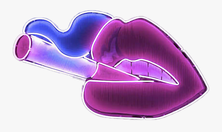 Neon Clipart Lips - Lips Neon Light Png, Transparent Clipart