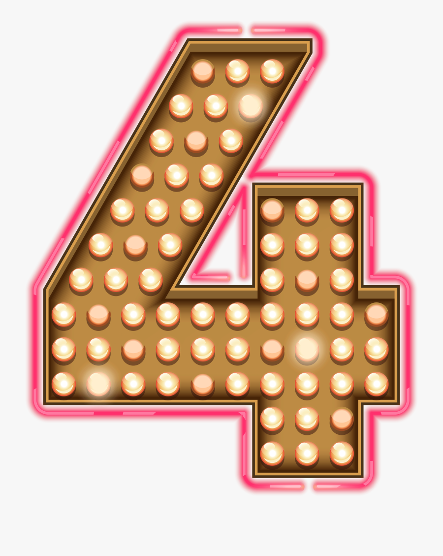 Transparent Estudiar Clipart - Neon Light Numbers Png, Transparent Clipart
