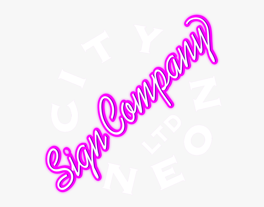 City Neon Sign Company - Calligraphy, Transparent Clipart