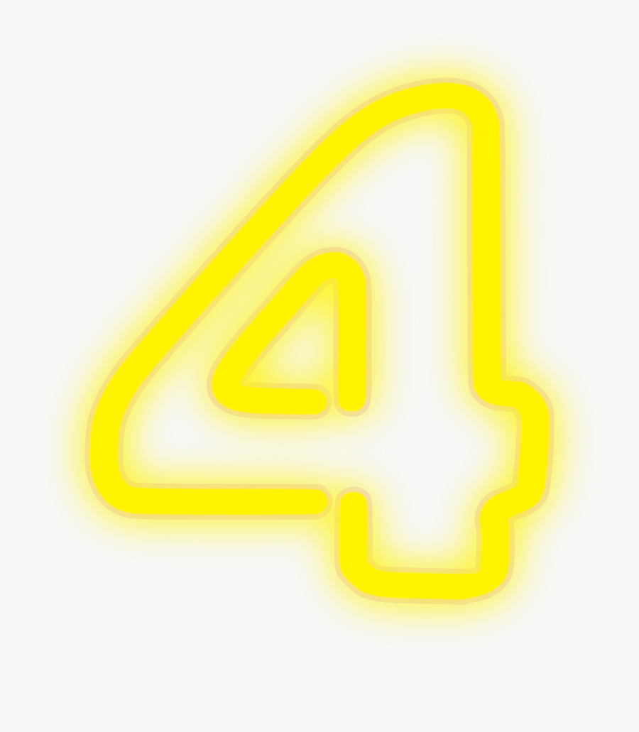 Numero 4 Neon Png, Transparent Clipart