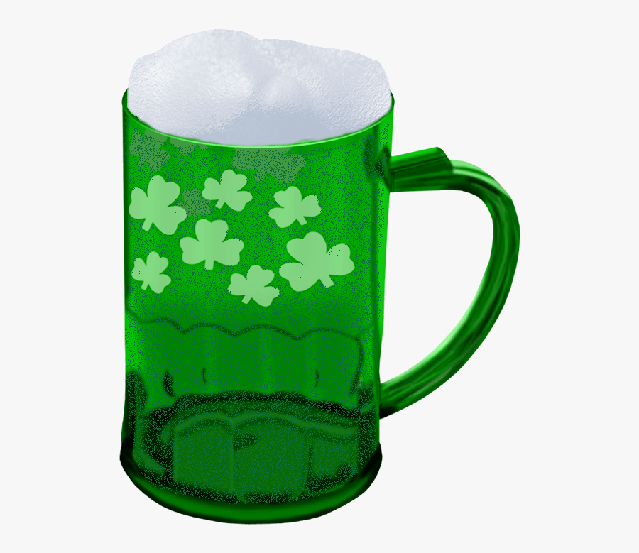 St Patrick Green Beer With Shamrocks Png Picture - Transparent Background Green Drink On St Patrick, Transparent Clipart