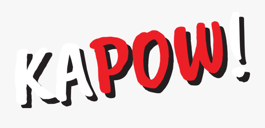 Pop Art Wording Kapow Glass Bottle Crusher - Graphic Design, Transparent Clipart