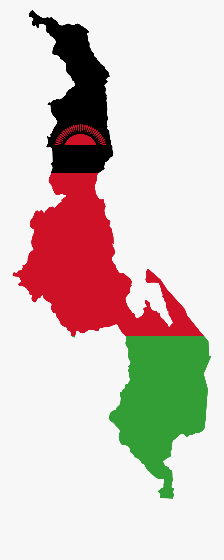 Malawi Flag Map Clip Arts - Malawi Map Vector Png, Transparent Clipart