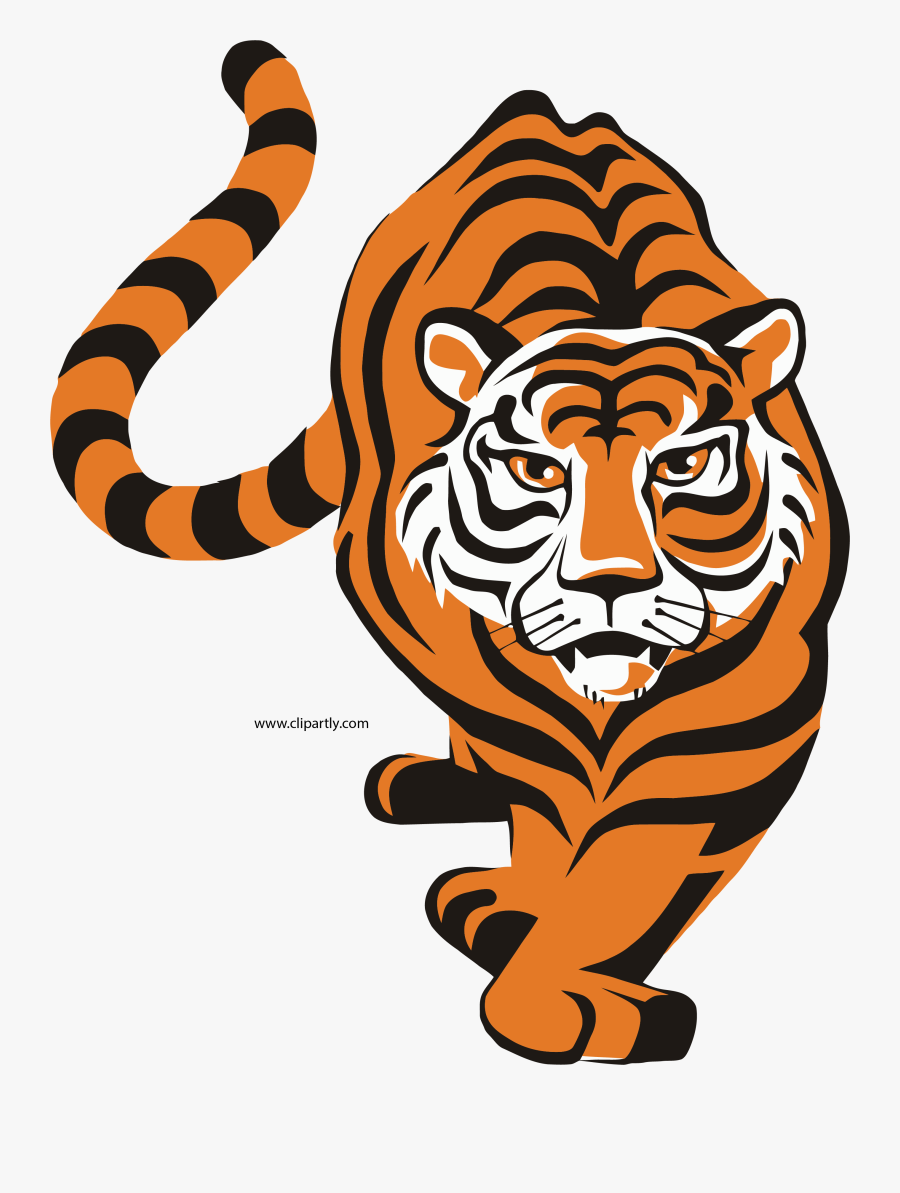 Orange And Black Tiger, Transparent Clipart