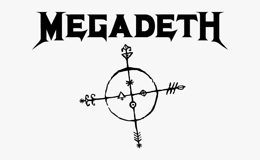 Black And White Megadeth Logo, Transparent Clipart