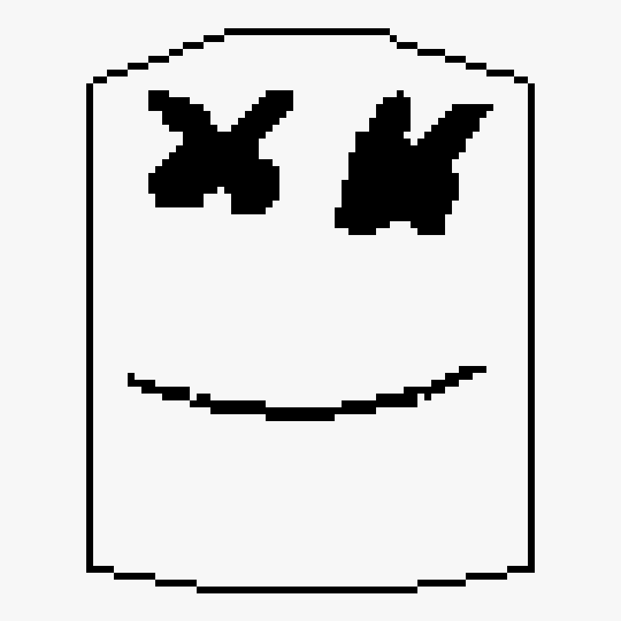 Marshmello Pixel Black Cat Png- - Pixel Black Cat Png, Transparent Clipart