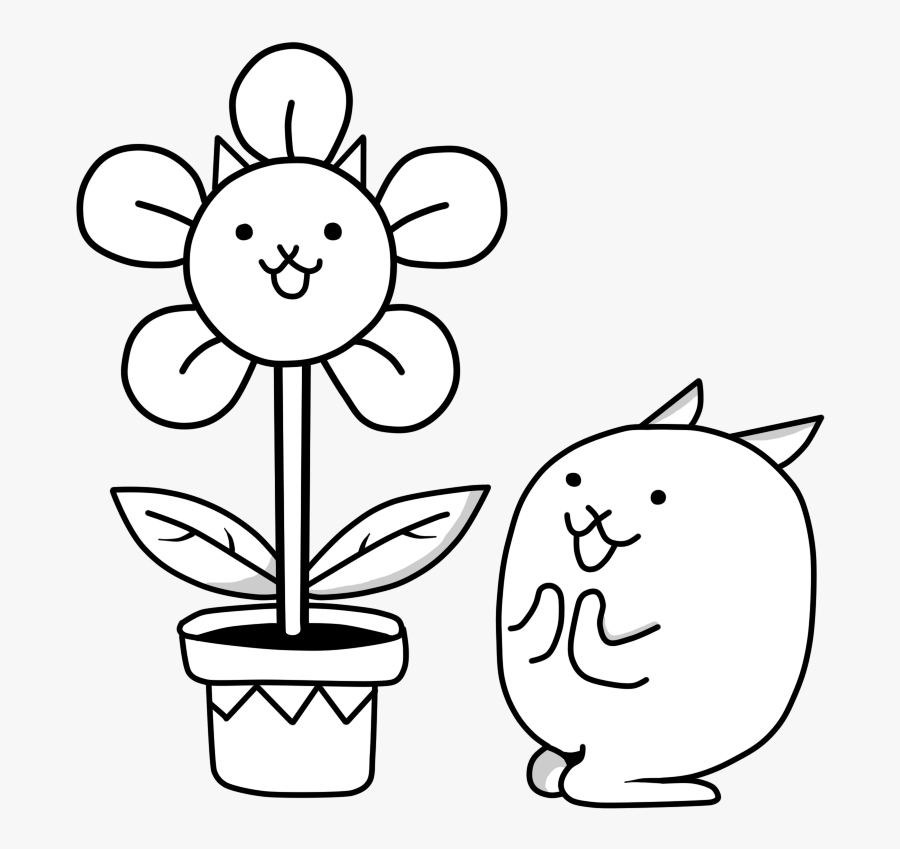 Drawing Games At Getdrawings - Battle Cats Flower Cat, Transparent Clipart