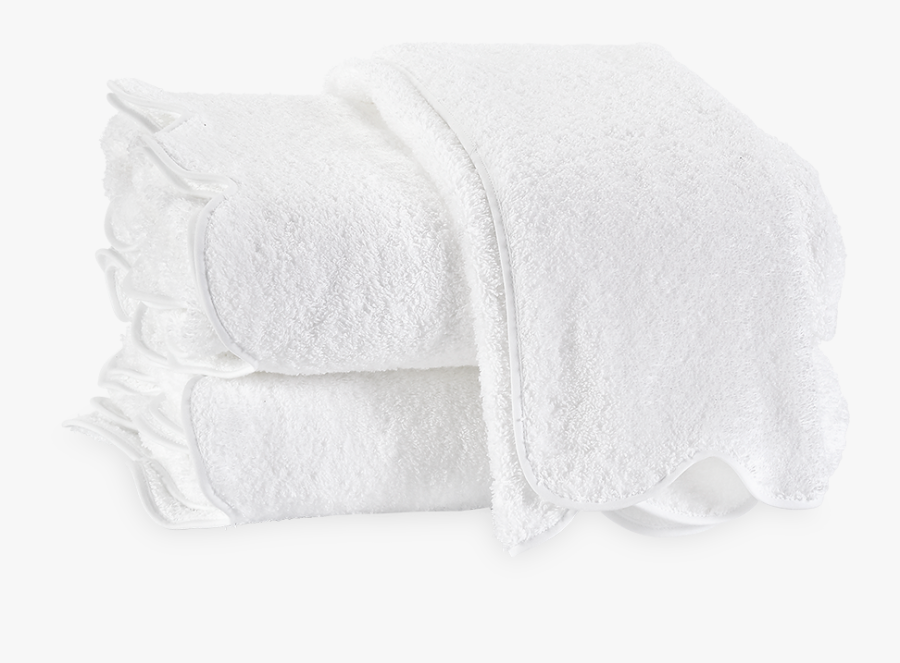 Cairo With Scallop Piping Bath Towels White, White - Ruffle, Transparent Clipart