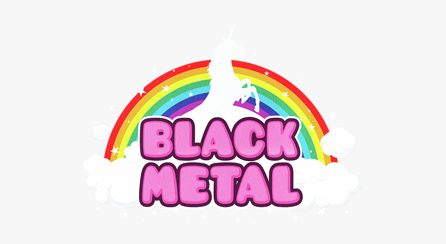 Black Metal Rainbow Logo, Transparent Clipart