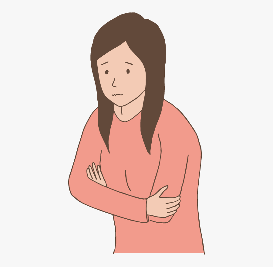 Shivering Woman - Girl, Transparent Clipart