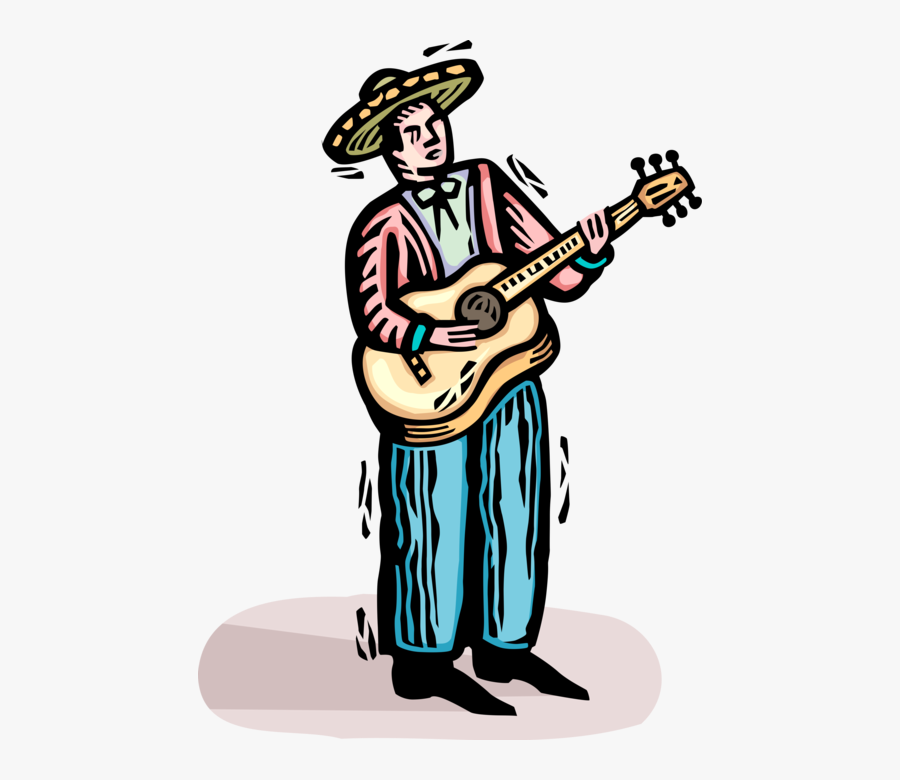 Transparent Mexican Guitar Clipart - Clip Art, Transparent Clipart