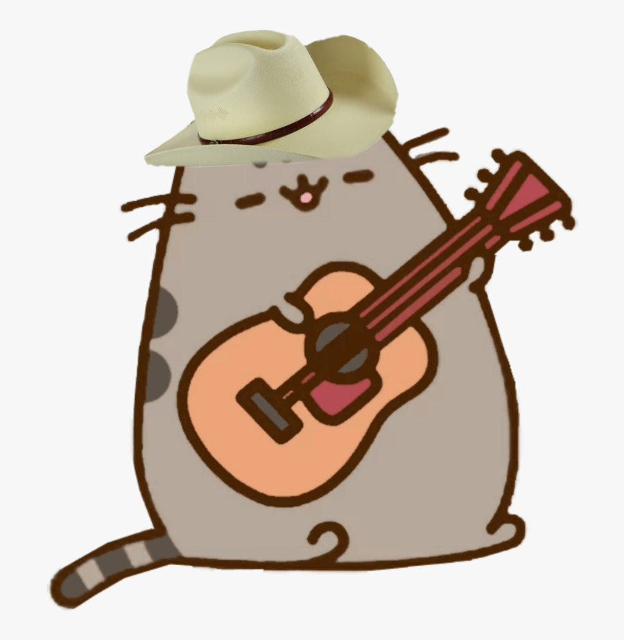 #pusheen #cat #guitar #mexico #ranch - Pusheen Guitar Png, Transparent Clipart