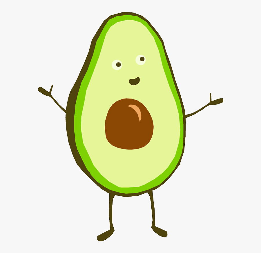 Drawing Of An Avocado Clipart , Png Download - Cartoon Avocado Transparent Background, Transparent Clipart