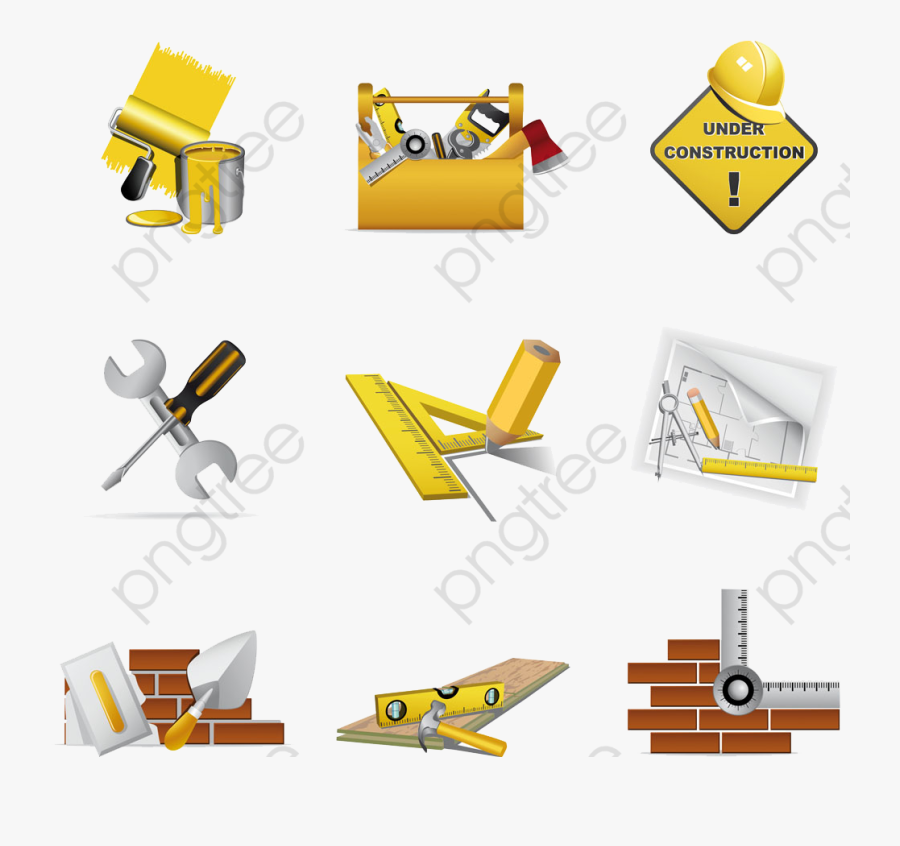 Transparent Engineering Clipart - Builders Icons, Transparent Clipart