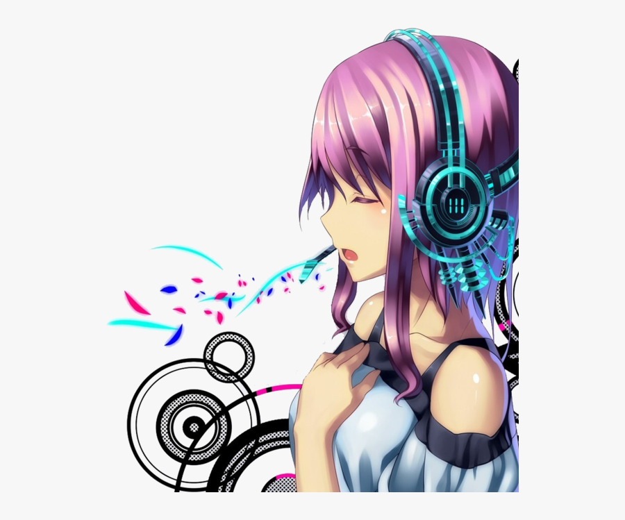 Anime Animegirl Headphones Music Anime Girl With Headphones Free Transparent Clipart Clipartkey