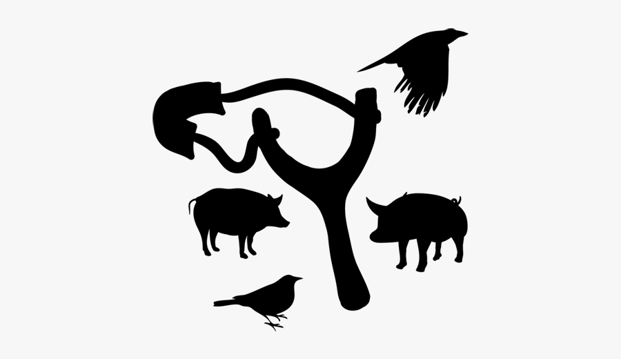 Flying Crow Silhouette, Transparent Clipart