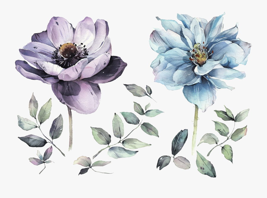 Watercolour Watercolor Flowers Painting Drawing Watercolor - Kadantseva Natalia Floral, Transparent Clipart