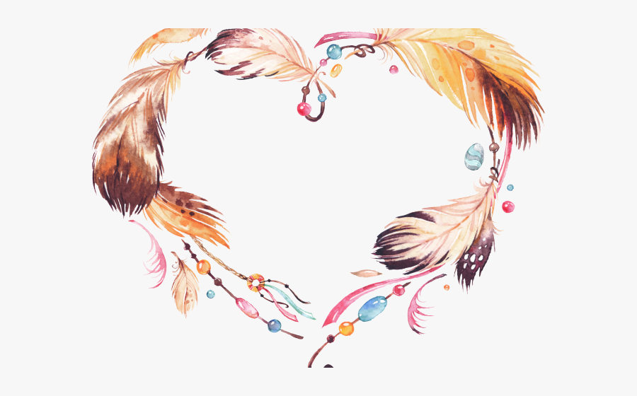 Transparent Dreamy Clipart - Feather Wreath Clipart, Transparent Clipart