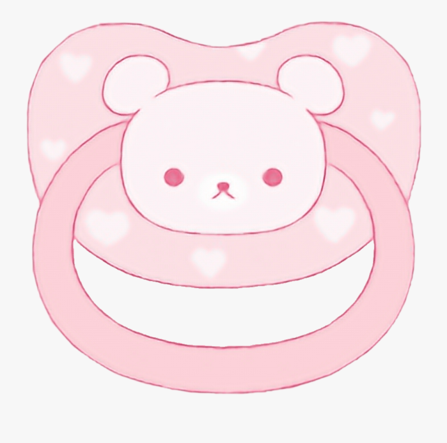 #paci #pacifier #pink #bear #cute #cglre #ageregression - Circle, Transparent Clipart