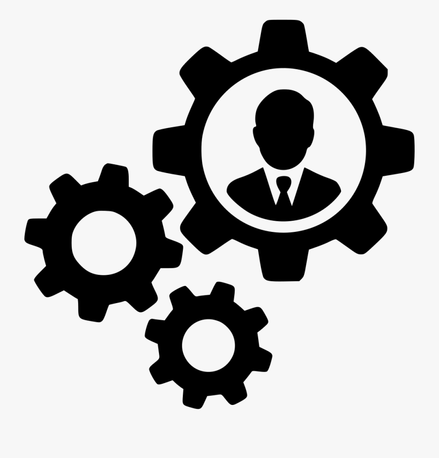 User Man Gears Cogs Settings Control Avatar Options - Settings Vector, Transparent Clipart