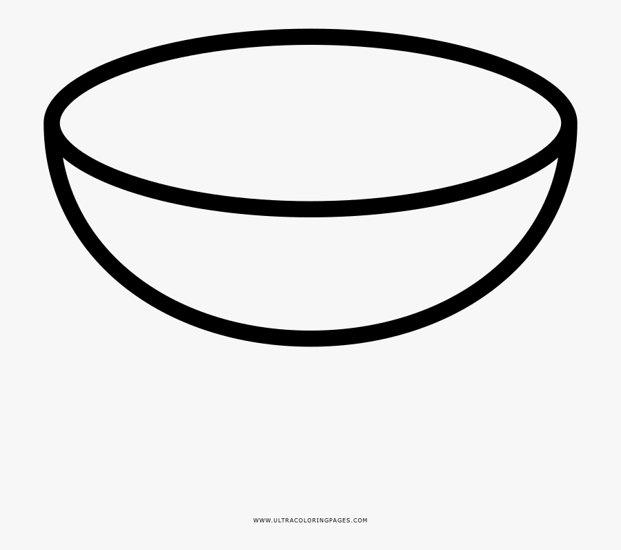 Transparent Bowl Coloring - Bowl Cartoon Black And White Png, Transparent Clipart