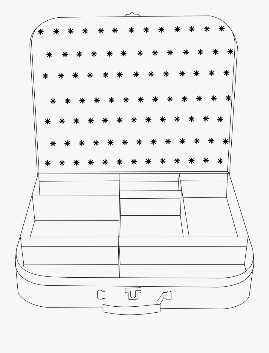 Dibujo De Una Maleta Abierta Para Colorear, Transparent Clipart