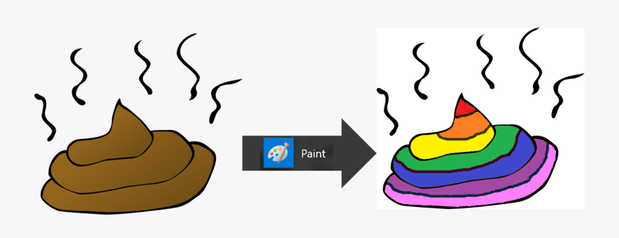 Paint, L"outil Idéal Pour Transformer Le Caca - Cartoon Turd, Transparent Clipart