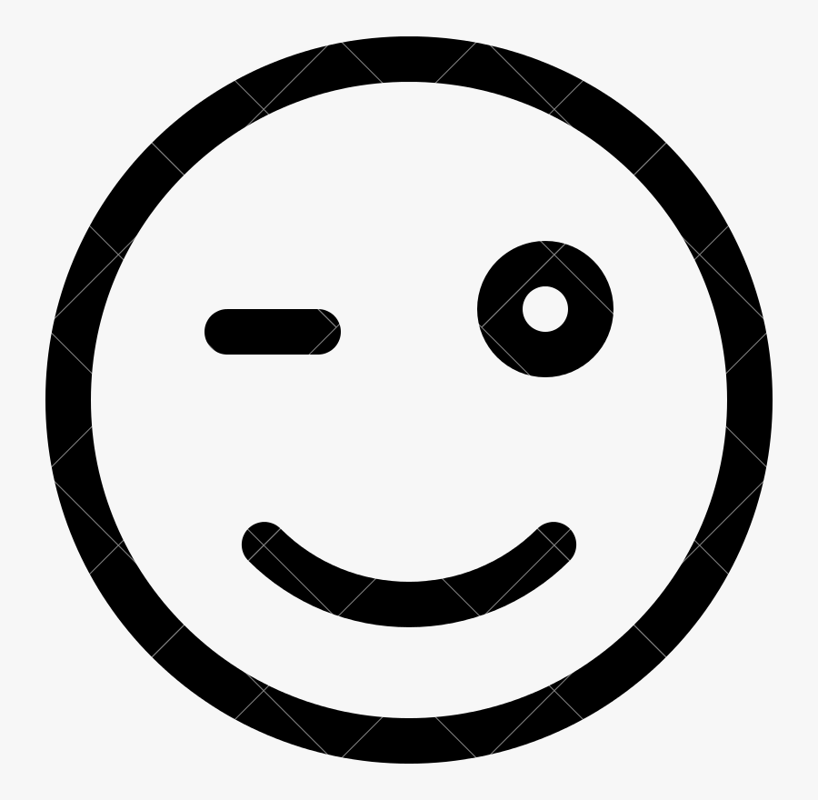 Outline Of Smiley Emoji, Transparent Clipart