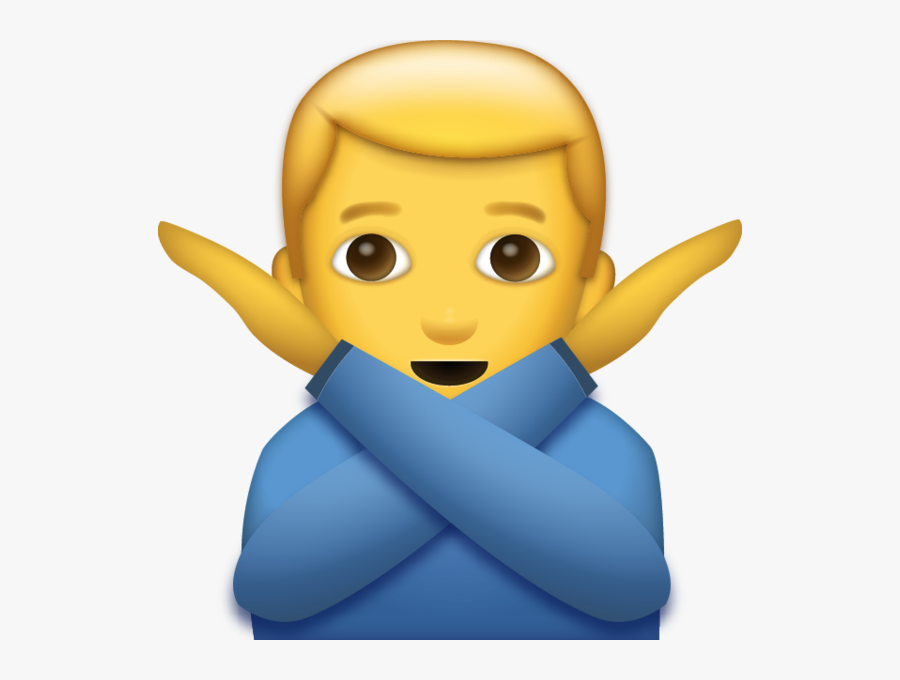 Man Saying No Emoji [free Download Iphone Emojis] - Man Saying No Emoji, Transparent Clipart