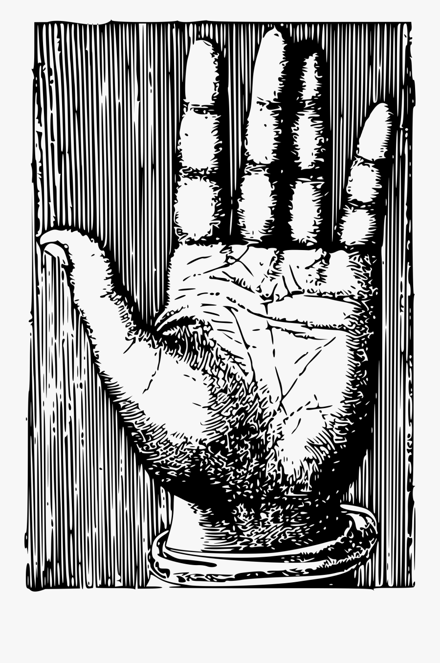 Detailed Palm For Palm Reading Clip Arts - Robert Fludd Hand, Transparent Clipart