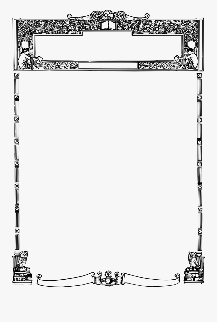 Reading Frame Clip Arts - Border Design For Men Png , Free Transparent