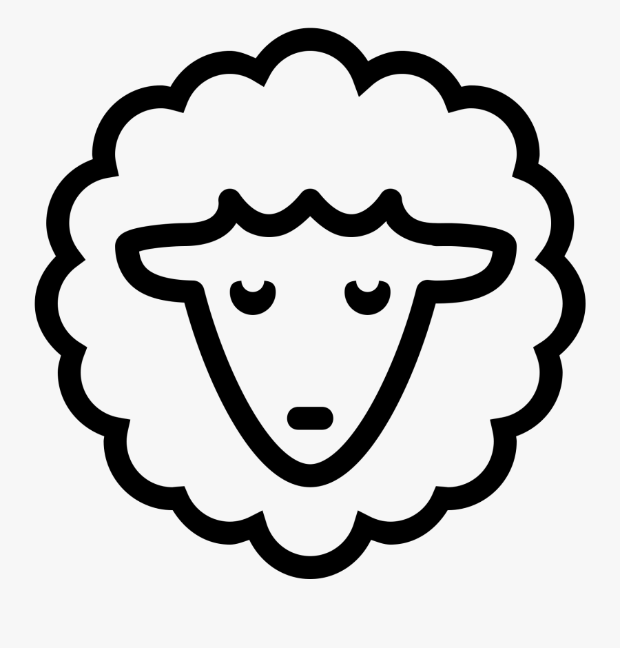 Sheep Icon, Transparent Clipart