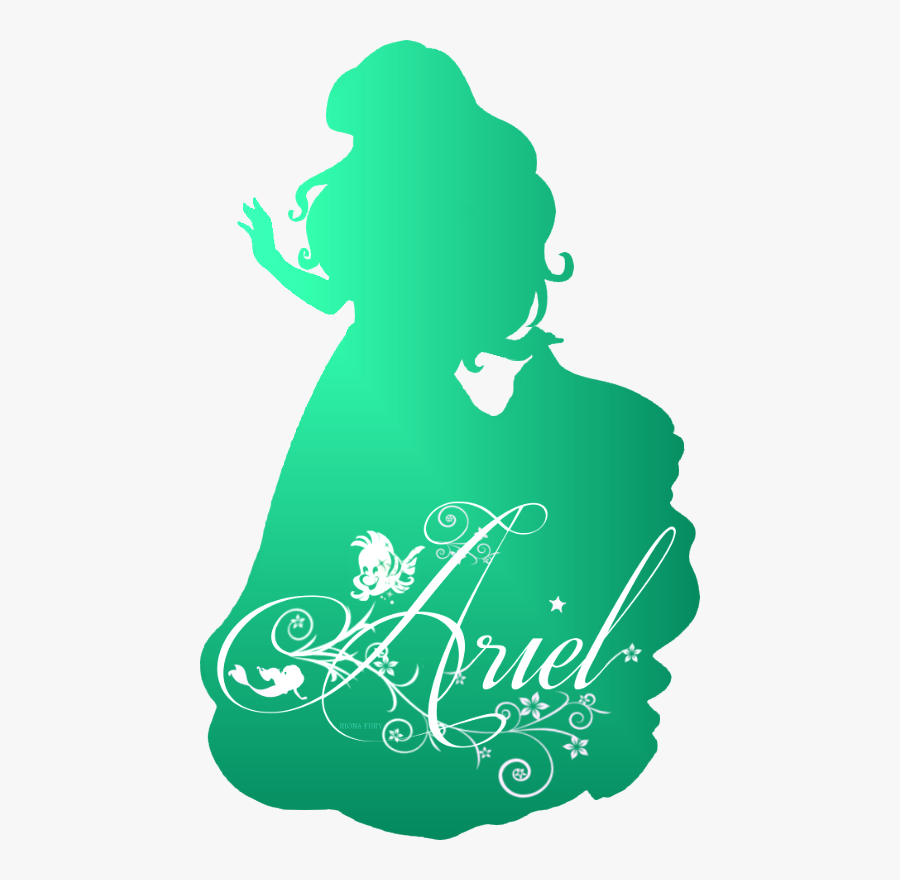 Ariel Disney Princess Silhouette, Transparent Clipart