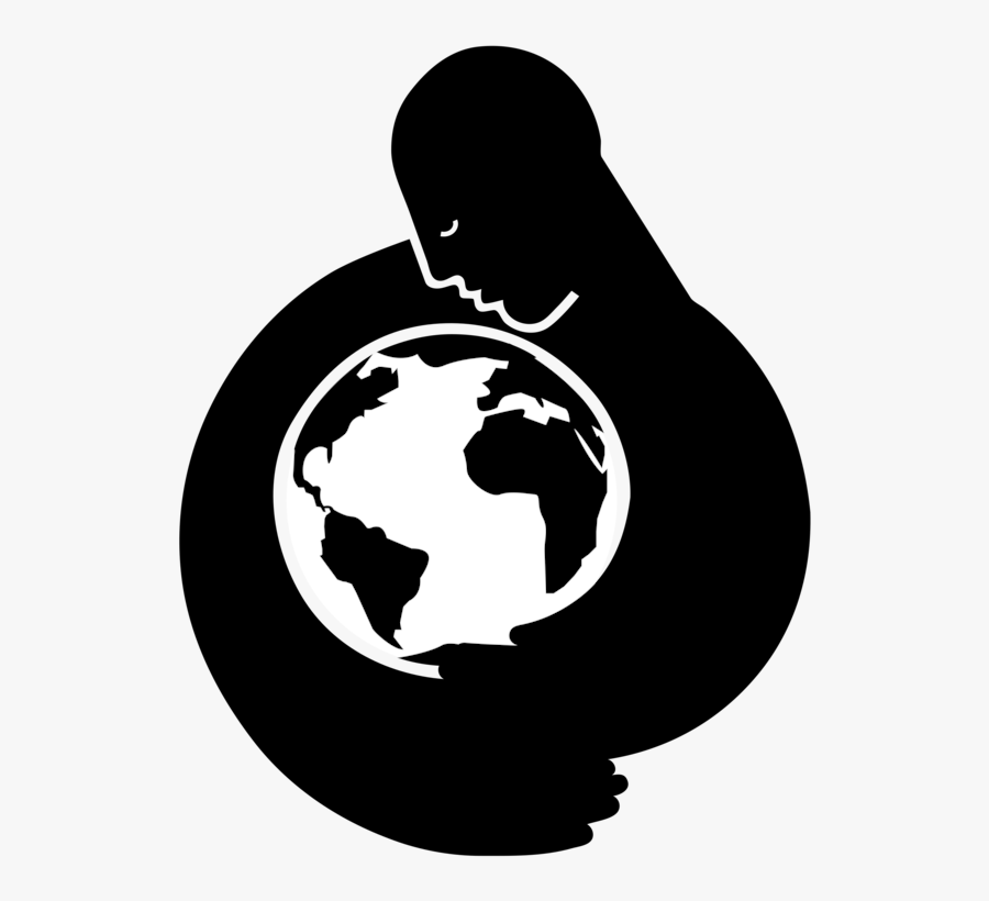 Silhouette,globe,art - Mother Earth Png Transparent, Transparent Clipart