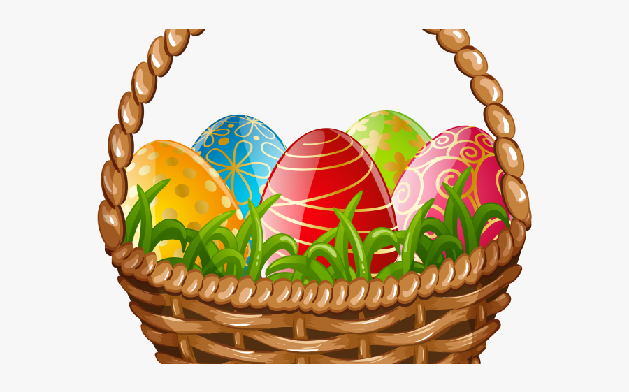 Cartoon Easter Egg Basket, Transparent Clipart